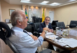 Ministro da Defesa, José Múcio, em reunião com o deputado federal de Roraima, Duda Ramos (Foto: Divulgação)