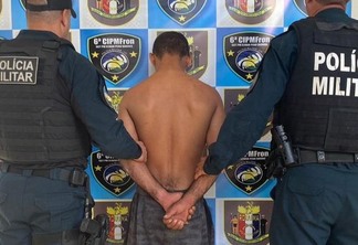 Infrator estava em liberdade a pouco tempo antes de ser preso (Foto: Divulgação/6ªCIPMFRON/4º PEL PM)