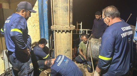Equipes da Caer realizaram manutenção e substituição de bombas de captação de água. (Foto: eprodução/Caer)