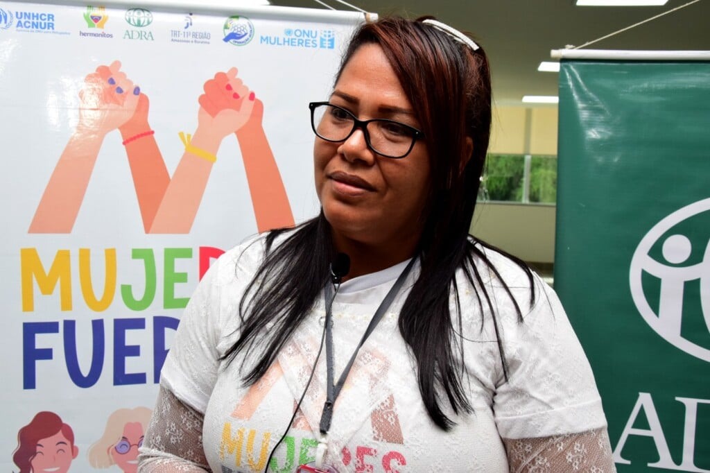 Zulma Galdona, imigrante da cidade de San Félix, estado de Bolívar, é mãe solo de três filhos e sonha em iniciar seu próprio negócio. (Foto: Nilzete Franco/ Folha BV)