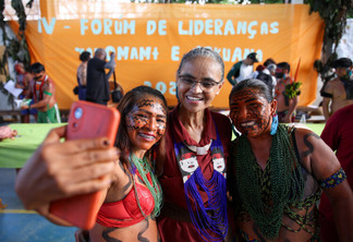 A ministra Marina Silva durante o Fórum de Lideranças da Terra Yanomami, em julho (Foto: Felipe Werneck/MMA)