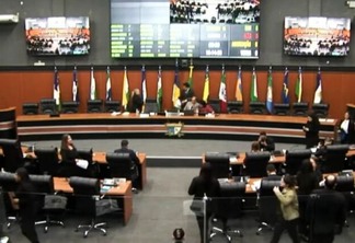 O plenário Noêmia Bastos Amazonas, da Assembleia Legislativa de Roraima (Foto: Reprodução)