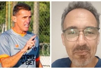 O técnico do Ceará, Vagner Mancini, e Palmieri (Fotos: Marcelo Vidal/Ceará S.C.)