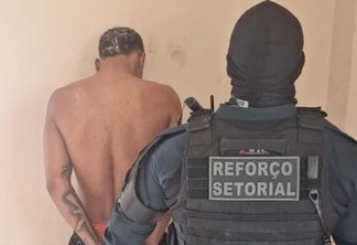 A prisão foi efetuada pelo Reforço Setorial do Primeiro Batalhão da Polícia Militar (Foto: Divulgação) 