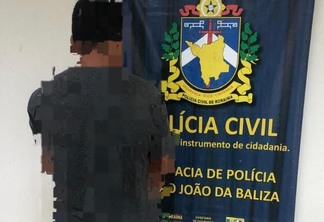 O infrator foi levado à Delegacia de São João da Baliza (Foto: Ascom/PCRR)