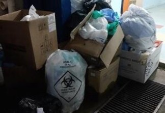 O lixo estaria acumulado após os trabalhadores de limpeza terem paralisado as atividades (Foto: Divulgação)