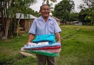 Indígenas são beneficiados em ação de prevenção à Covid-19 em Pacaraima (Foto: OIM)