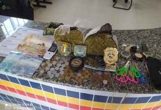 Material encontrado em boca de fumo (Foto: Divulgação Ascom Polícia Civil)