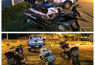 Além de desarticular e prender a quadrilha, a PM de Bonfim apreendeu três motocicletas. (Foto: Divulgação)