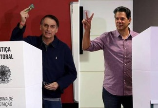 Jair Bolsonaro e Fernando Haddad disputam a preferência do eleitor no segundo turno (Foto: Ricardo Moraes/Paulo Whitaker/Reuters)