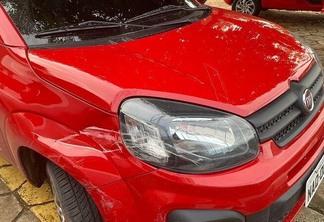 Local onde o carro do rapaz foi atingido pela carroceria do veículo do ex-deputado (Foto: Divulgação)