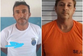 Roseogler (camisa laranja) cumpre pena pelo crime de tráfico no estado do Paraná e Wellington pelo crime de homicídio no Pará. (Foto: Divulgação)