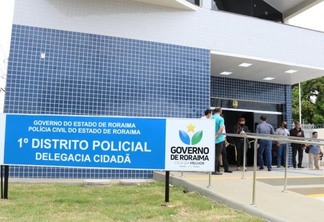Sede do 1º Distrito Policial, no Centro de Boa Vista (Foto: Nilzete Franco/FolhaBV)