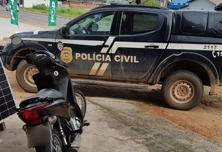 A moto foi furtada no sábado, dia 2, por volta das 14h, após a vítima estacionar frente a um estabelecimento no Centro da cidade e esquecer a chave na ignição (Foto: Divulgação)