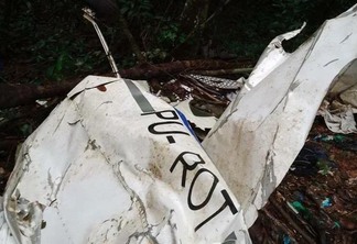 Dono da aeronave divulgou foto dos destroços do avião (Foto: Divulgação)