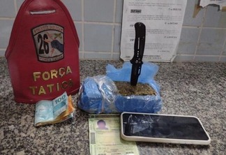 O material foi apreendido pela Força Tática durante patrulhamento pelo Centro de Boa Vista (Foto: Divulgação)