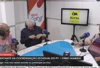 Fábio Almeida e Haroldo Amoras durante entrevista ao Agenda da Semana desse domingo, 16 (Foto: Reprodução)
