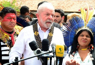 O presidente Luiz Inácio Lula da Silva em entrevista coletiva na Casai (Foto: Nilzete Franco/FolhaBV)