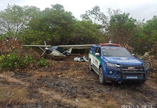 A suspeita é que a aeronave tenha sido utilizada por garimpeiros que estão saindo dos garimpos ilegais (Foto: Divulgação)