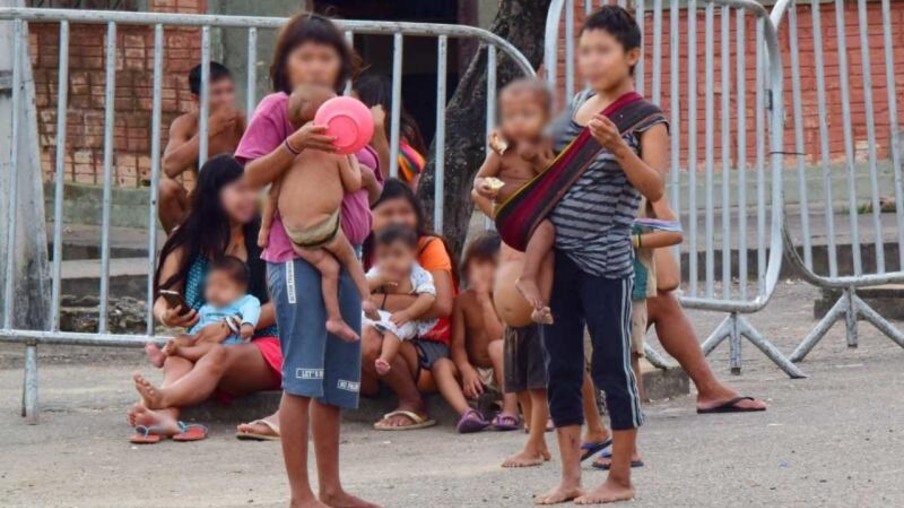Crianças e mulheres Yanomami acolhidas na Casai-Y - Foto: Nilzete Franco/FolhaBV