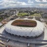 Vista aérea da Arena da Amazônia, em Manaus; estádio recebeu quatro jogos da Copa de 2014 (Foto: Jose Zamith de Oliveira Filho )