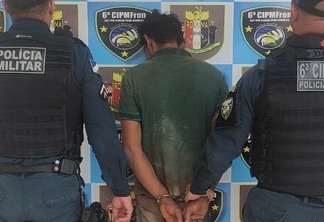 Homem foi preso pela Polícia Militar (Foto: Divulgação/PMRR)