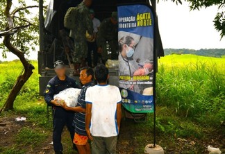 A ação foi realizada pelas Forças Armadas, em coordenação com a Funai (Foto: Forças Armadas) 