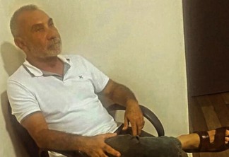 O ex-senador Telmário Mota em Nerópolis, interior de Goiás, logo após ser preso (Foto: Divulgação)