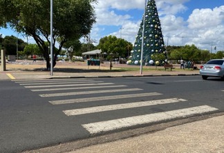 Faixa de pedestre em frente à Câmara Municipal de Boa Vista (Foto: Ascom Ver. Adjalma Gonçalves)