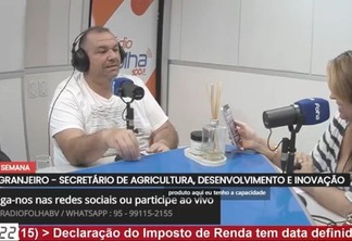 Entrevista foi concedida à Rádio Folha FM (Foto: Reprodução/Facebook/Folha FM)