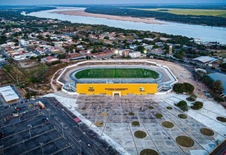 Visão aérea do Canarinho, palco de mais uma rodada dupla do Estadual (Foto: Divulgação)