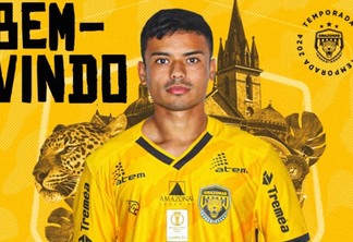 Kaio Cristian anunciado pelo Amazonas FC (Foto: Amazonas FC)