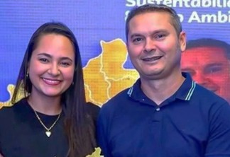 James Batista, prefeito de São Luiz, e Paula Batista, esposa e pré-candidata a prefeita de Rorainópolis (Foto: Arquivo pessoal)