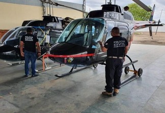 As duas aeronaves foram levadas para o hangar do governo de Roraima (Foto: Polícia Civil)