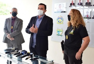 A informação foi dada em coletiva de imprensa, realizada no início da tarde desta terça-feira, na Delegacia Geral de Polícia (Foto: Nilzete Franco/FolhaBV)