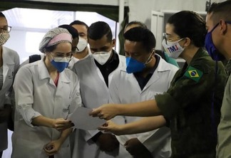 Os trabalhos com o corpo clínico já tiveram início no Hospital de Campanha (Foto: Ascom/Operação Acolhida)
