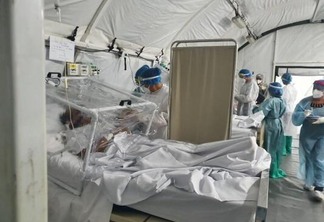 No Hospital de Campanha há três níveis de atendimento para os pacientes com covid-19 que chegam à unidade (Foto: Nilzete Franco/Folha BV)
