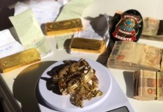 Homem foi apreendido com 2kg de ouro (Foto: Polícia Federal em Roraima)