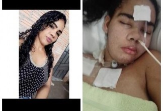 Geane Gomes, de 28 anos, não come, não anda e respira através da traqueostomia (Foto: Divulgação)