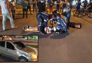 A vítima foi reanimada por uma equipe do Samu ainda no local do acidente (Foto: FolhaWeb)