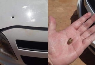 Empresária levantou o capô do carro e encontrou a bala intacta - Foto: Arquivo Pessoal