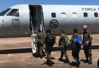 Militares ficarão em Roraima até o dia 26 atuando no combate à Covid-19 em áreas indígenas (Foto: Comando Militar do Sul / Divulgação / CP)