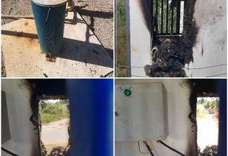 Diversos equipamentos do poço artesiano incendiaram entre o quadro de comando, o medidor de energia e cabos (Foto: Divulgação/Caer)