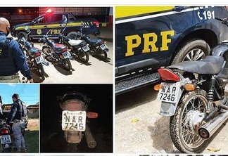 A Polícia Rodoviária Federal (PRF) apreendeu, nesta terça-feira (27), mais duas motocicletas clonadas (Foto: Divulgação)