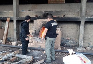 A destruição das drogas foi realizada em fornos de uma fábrica de cerâmica situada nesta Capital (Foto: Divulgalção)