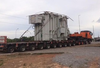 Transformador chegando na Subestação Macapá (Foto: Reprodução)