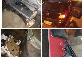 Um simulacro de pistola foi encontrado no porta-luvas do veículo (Foto: Divulgação)