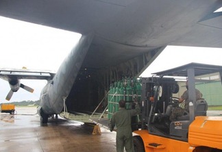 Aeronave com oxigênio em direção à Manaus (Foto: FAB)