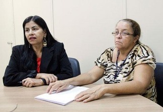 Presidente da Associação dos Servidores da Receita Federal em Roraima, Nelci Pereira, e a tesoureira, Socorro Marques (Foto: Wenderson de Jesus)