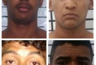 Weverton Jesus, Igor Nascimento, Wennersom Almeida e Fernando Carneiro trocaram tiros com a PM (Foto: Divulgação)